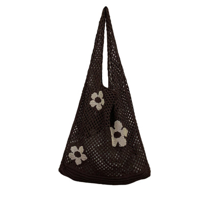 Knitted Flower Tote