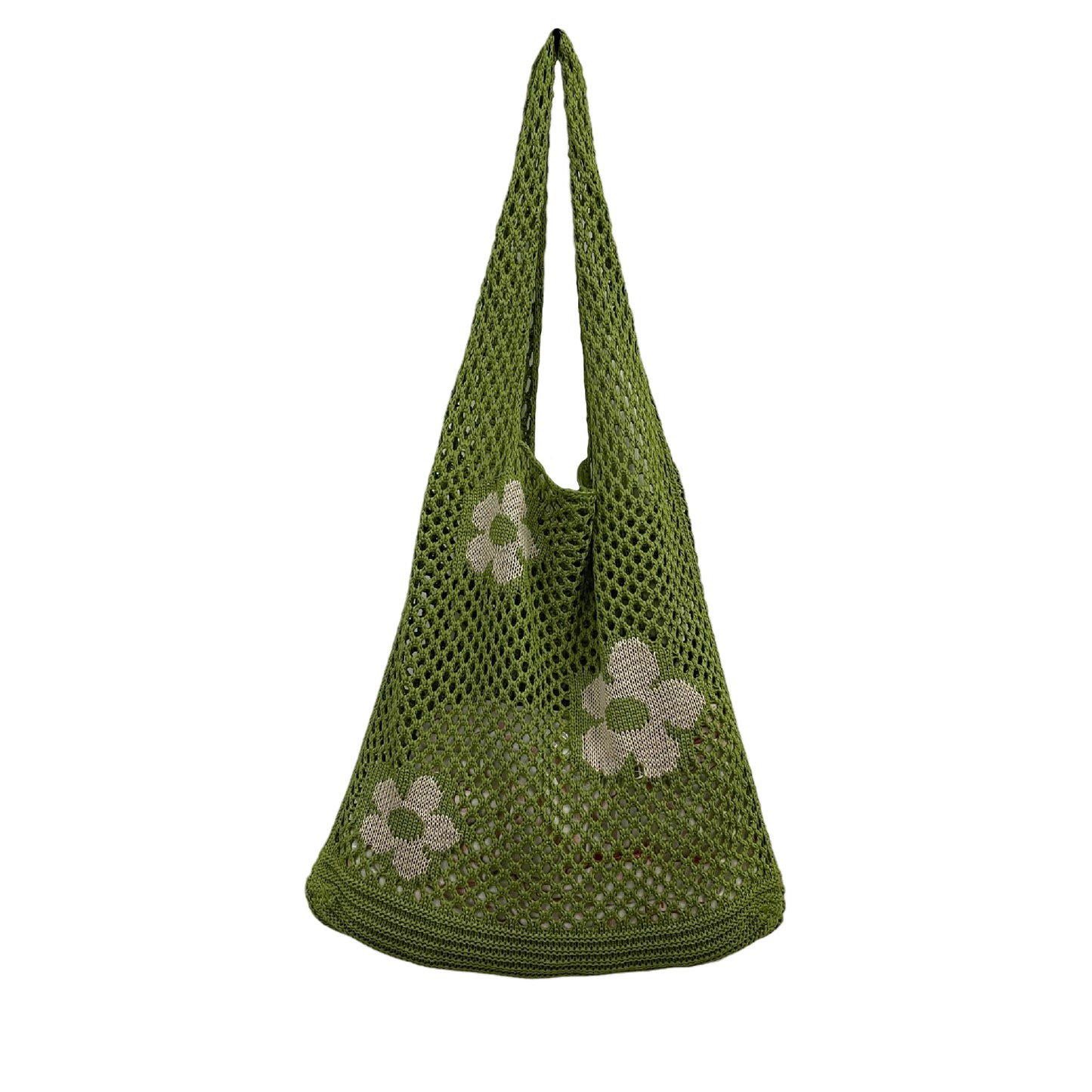 Knitted Flower Tote